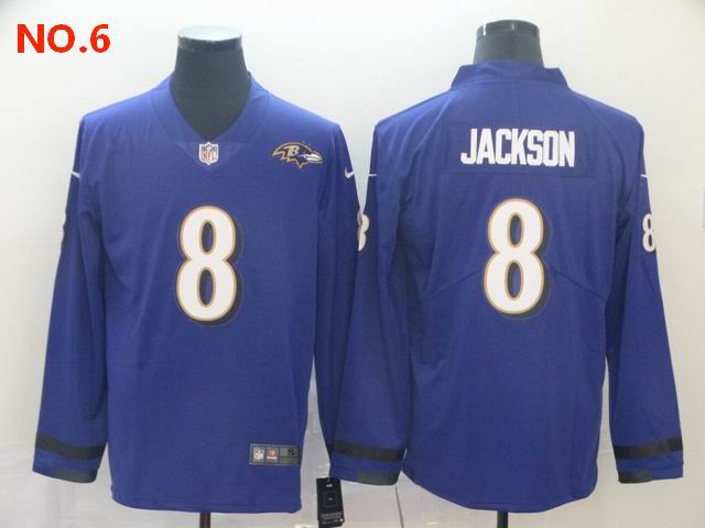 Men's Baltimore Ravens 8 Lamar Jackson Jesey NO.6;